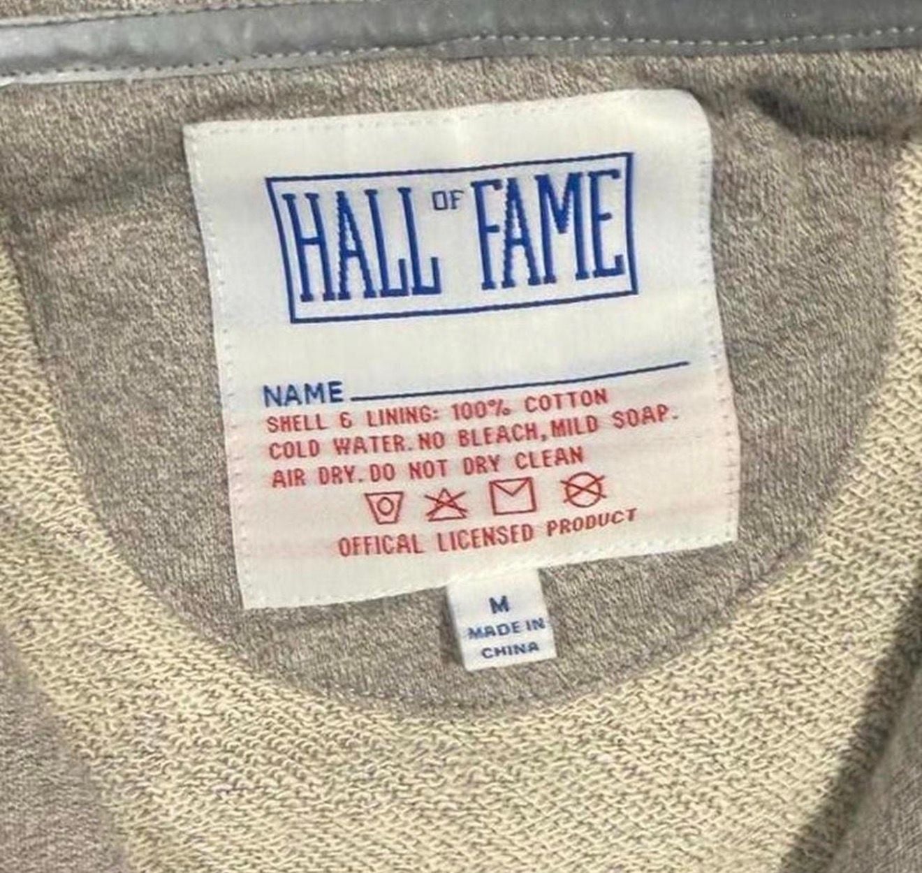 Hall Of Fame Short Sleeve Quarter Zip Hoodie Gray Size M — image 3 of 3